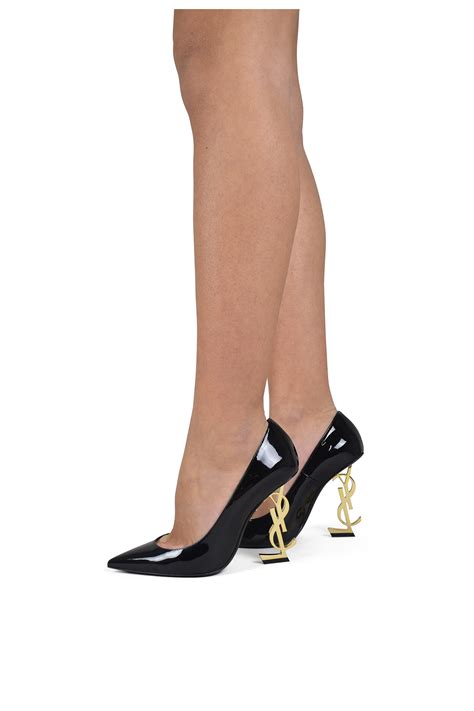 Yves Saint Laurent Opyum Black Patent High Heels 